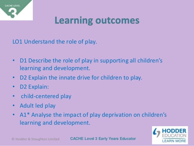 innate drive to play theory Unit 27 worksheet 3 support children and young people reflective account
